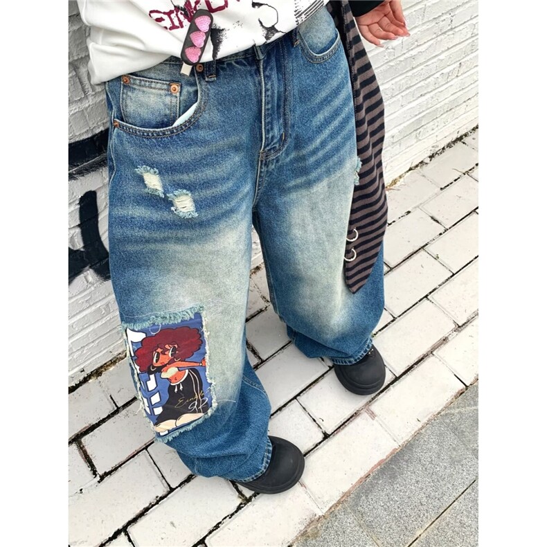 P40网络图N7027蓝色S-3XL,男装牛仔裤,星座506A