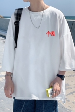 Q11276-P30春夏季七分袖t恤男大码五分袖男短袖中袖，男装T恤，电商A040