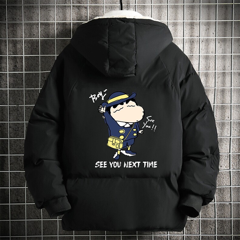 加厚加绒连帽衣男大码服男面包服男 MY16240-P100 网格挂拍图片