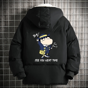 加厚加绒连帽衣男大码服男面包服男 MY16240-P100 网格挂拍图片