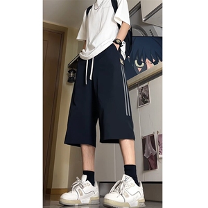 ！夏季男士新款中裤七分裤马裤运动休闲裤XZ617B--K38-特批35,青少年学生男风衣搭配裙子的凉鞋图片