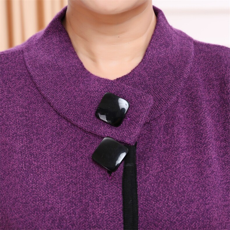 断码清仓加厚羊毛衫女士中老年毛衣宽松针织外套秋冬喜庆红毛衣,女装中老年女装,亚东羊绒制品