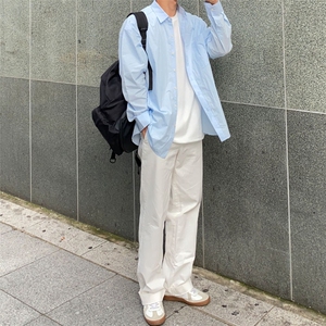 816B-CS011-P60 春夏季衬衫外套高级感慵懒宽松百搭韩版纯色韩图片