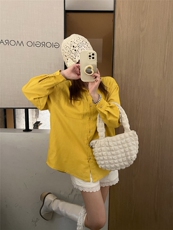 2025百搭时尚简约亚麻衬衫女夏季高端欧货宽松版衬衣，女装衬衫，湘姗