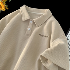 7个高点击华夫格刺绣翻领polo衫短袖男T恤X416b-1-DT508-P40限58，男装T恤，星座416B-1