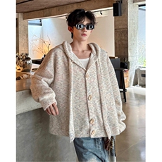 WY10142-特P53控98秋季设计感小众长帽绳大码男长袖连帽卫衣外套，女装短外套，电商A059