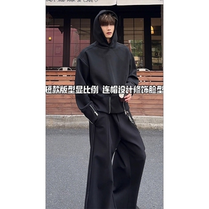 经典韩式连帽上衣街头休闲时髦男女同款百搭款卫衣HY807P55控88图片