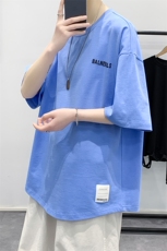 夏款新款青少年创意印花半袖男女港风圆领短袖T恤1566-P38控价58，男装T恤，电商A441-1