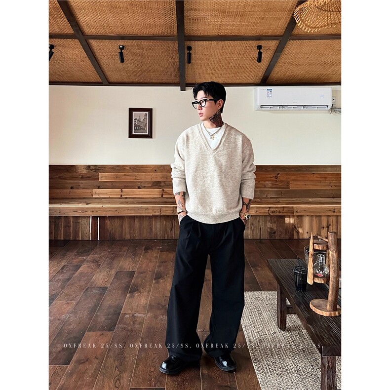 潮流新款流行ins简约原宿气质百搭长袖毛衣日系慵懒时尚文艺,男装针织衫/毛衣,星座516A