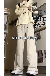 抖音2026春季美式伐木裤男垂感休闲西裤 A423P55控78图片