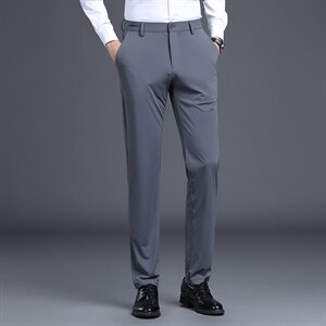 D9201春季新款男士商务休闲弹力纯色休闲裤免烫透气修身长裤P98,男装休闲裤,电商B360