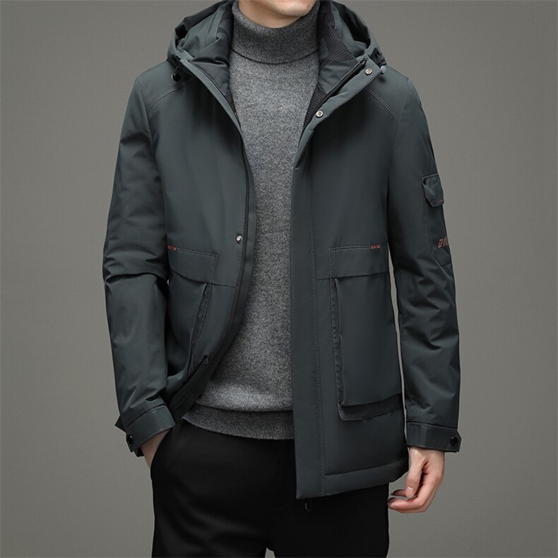 白鸭绒连帽羽绒服男款2023冬季中年装加厚保暖外套XXH1807-P290,男装羽绒服,电商B212（原钱塘6029）