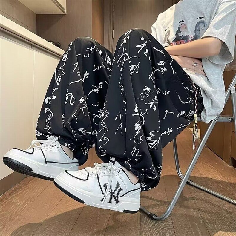 秋新款新中式禅意垂感宽松大码裤子KX901P33,男装休闲裤,星座1116-2