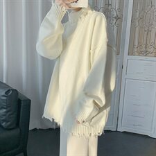 高领白色