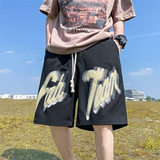 华夫格短裤男运动美式发泡宽松休闲五分中裤HDK234-P25K控38，男装休闲裤，电商B370