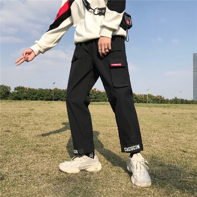 703-K175-P68秋冬男士大码休闲工装裤加薄绒立体袋束脚长裤,男装棉裤,星座703