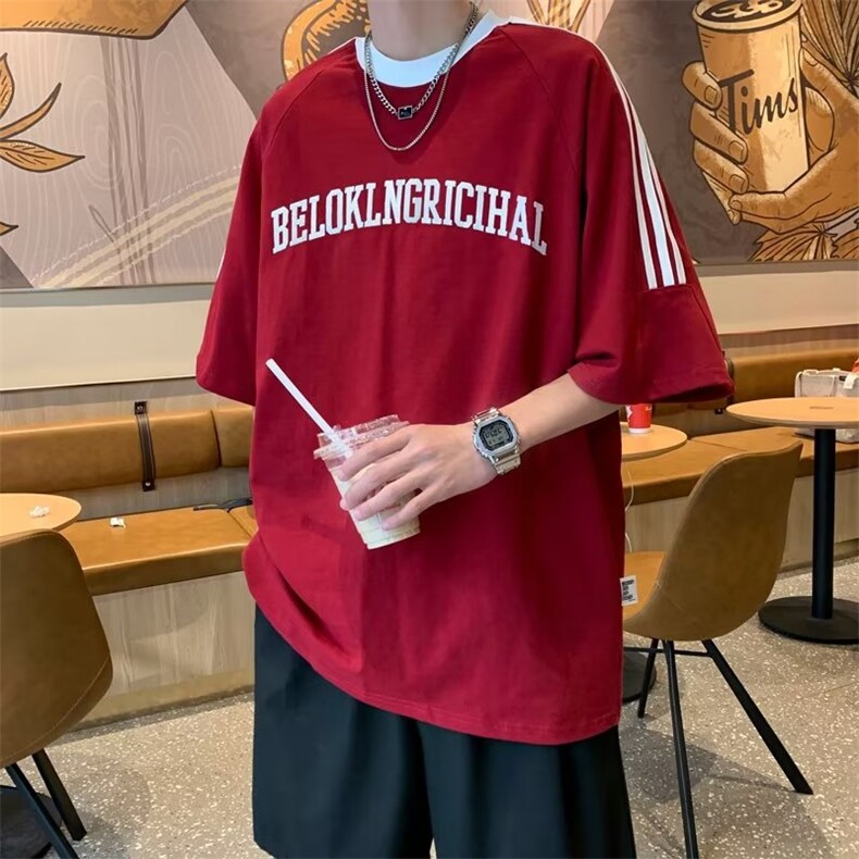 夏季高质量纯棉短袖T恤大码宽松休闲上衣A309p35,男装T恤,星座1013