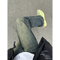 B221美式ins高街暗黑小众个性宽松直筒牛仔裤LK23140-P65控88，男装牛仔裤，电商B221
