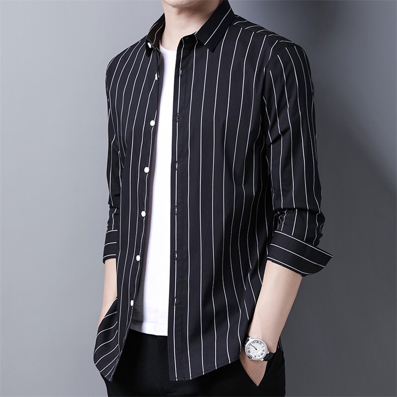 男式服装秋季新款衬衫男长袖翻领休闲四季可穿衬衣XY720-P70,男装衬衫,星座1105-3