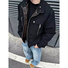 网络图慎用美式复古座山雕棉服外套棉加绒毛领短棉衣SN989-P130，男装棉衣，电商A128