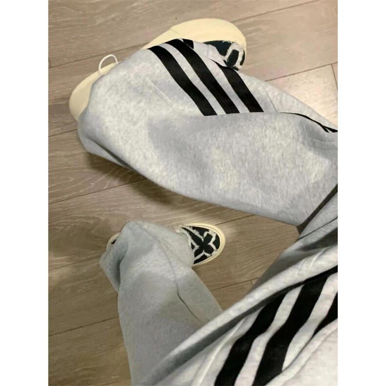 【有货】cleanfit灰色三条杠卫裤男春秋美式vibe裤子K77HH-特P45图片
