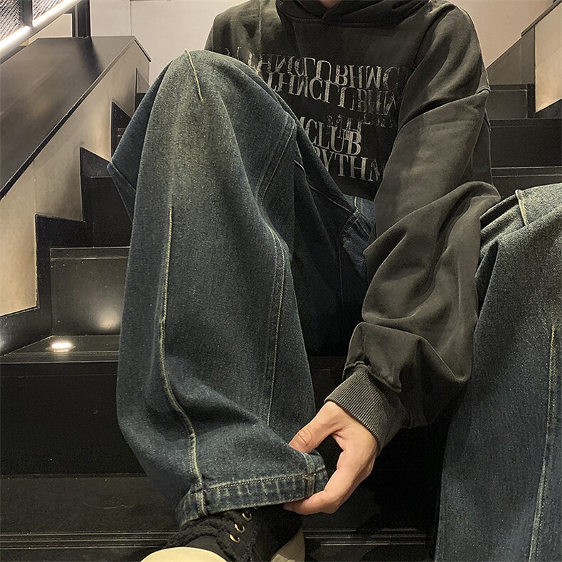 新款打褶牛仔裤XZ604-KN20-P65控78,男装牛仔裤,星座604