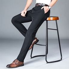 DS2035钱塘2020-3春季薄款中年男士商务休闲裤弹力直筒长裤P48，男装休闲裤，钱塘207-3