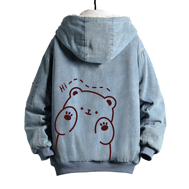 NM53236-P140牛仔外套男大码加厚加绒衣男羊羔毛服男网格,男装棉衣,电商A040A