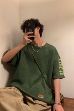 新款短袖男港风暖光夏季t恤休闲百搭印花圆领T恤男上衣TC3136-P35，男装T恤，星座717