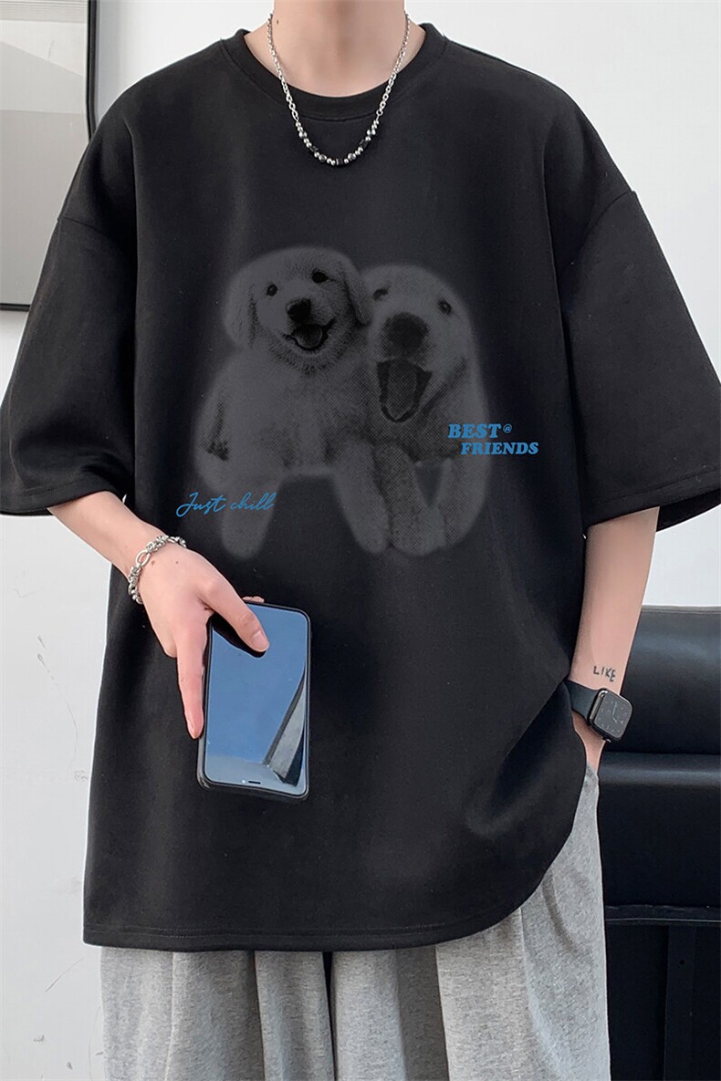 麂皮绒短袖t恤男大码半袖男JD82455-P25,男装T恤,电商A040