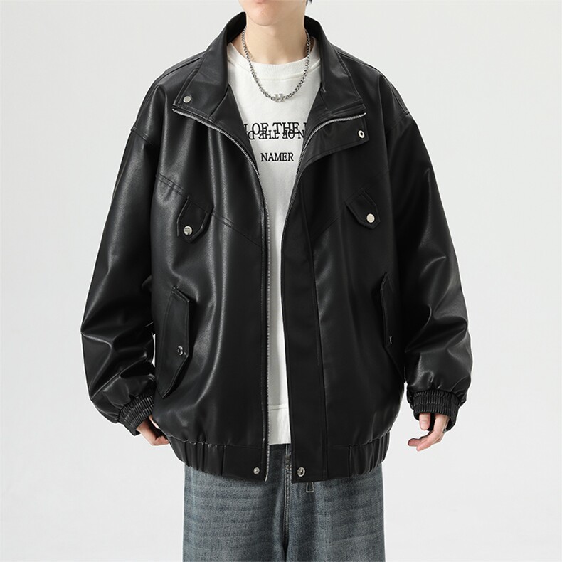 高品质~水洗皮潮牌短款机车皮衣外套9077特P85控138，男装皮衣，电商A309