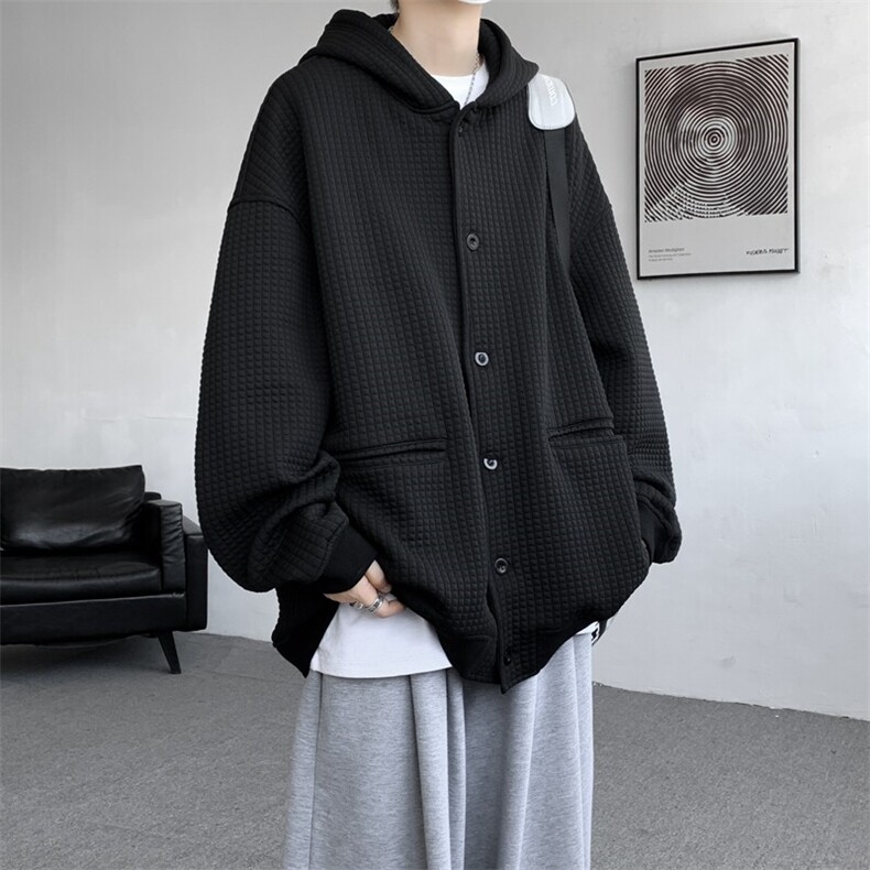 M-8XL春季高品质夹克卫衣加肥加大码连帽重磅开衫外套KS2102/P80,男装夹克,电商B238