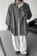 8XL-M人字纹小香风衬衫男生春秋衬衣宽松慵懒垂感外套CS29008P45，男装衬衫，电商B312