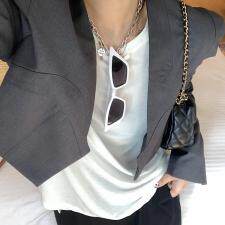 灰色短西装，女装西装，XTZ style