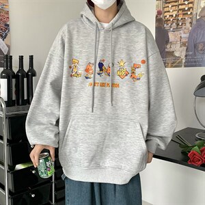 22秋 新款港风宽松休闲oversize情侣套头卫衣 B266-Y609-P55图片
