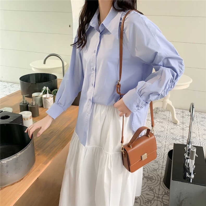 长袖衬衫，女装衬衫，江南俏之羽