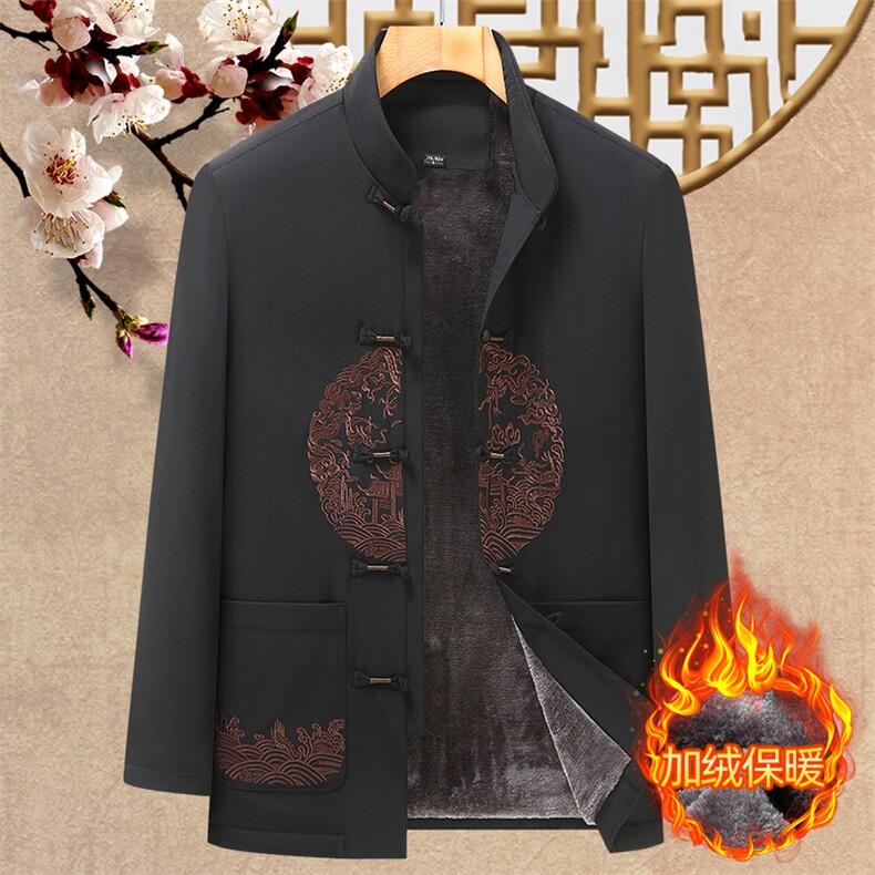高品质风唐装棉服盘扣棉袄外套加绒加厚复古棉衣YD9839-P115,男装棉衣,星座1105-3