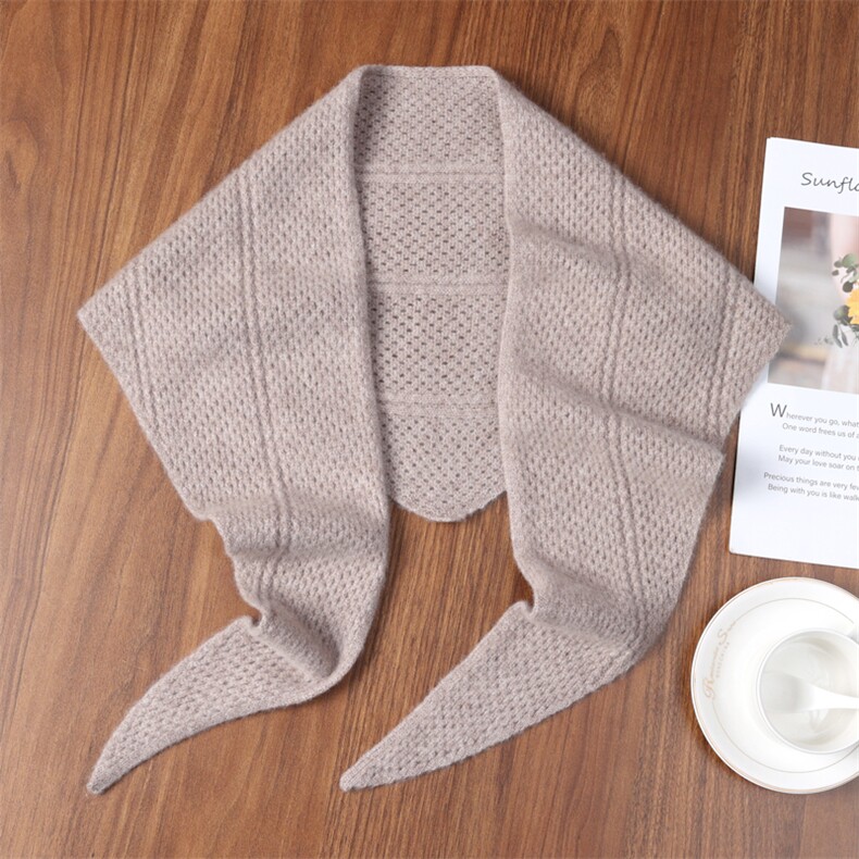 2025年时尚不是提前简约休闲镂空三角巾披肩，围巾，九月九羊绒