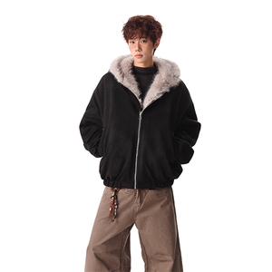 主推冬季连帽新款宽松/座山雕外套潮加厚棉衣XZ102B-1M817-P115图片