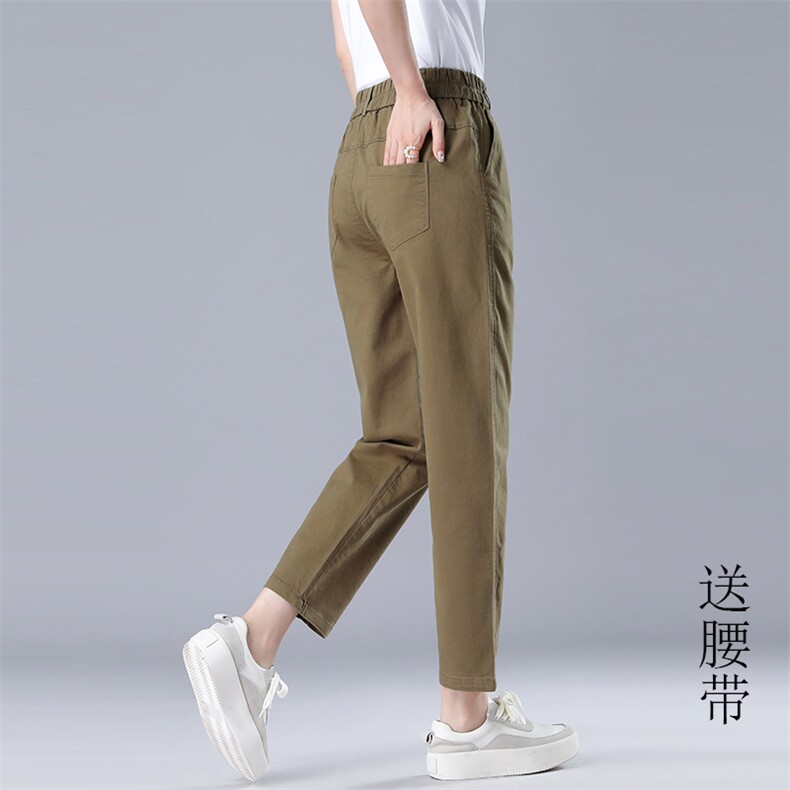 582款休闲弹力百搭裤子中腰加厚2024年秋季,女装休闲裤,秋牧寒烟