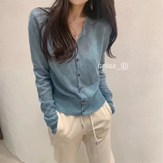 2025年秋季时尚百搭通勤简约休闲开衫，女装针织衫/毛衣，七柒羊绒
