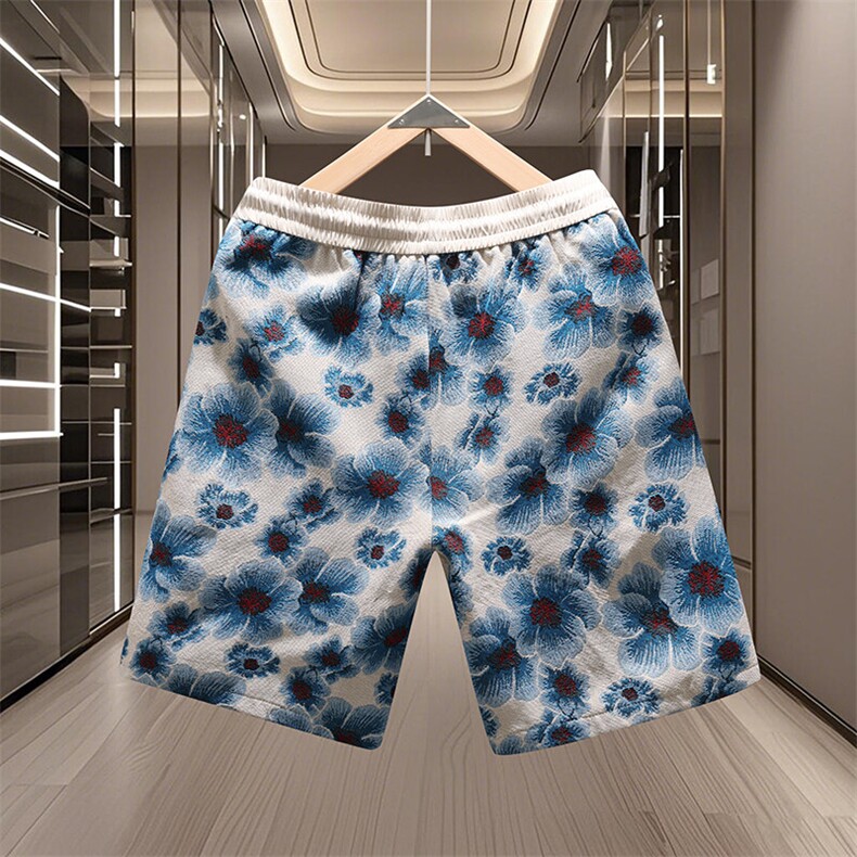 夏威夷民族风短裤男女抽绳夏季潮牌运动裤子DK2529P25,男装牛仔裤,电商A128