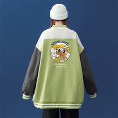 ！春装新款时尚撞色格子拼色情侣宽松棒球夹克G431P75控98，男装夹克，A247A