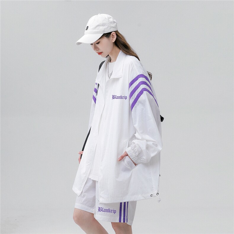 中性风23夏季时尚百搭防晒衣薄款两件套套装TZ1301P85控118，男装防晒衣，A247A