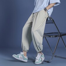 运动裤男夏季冰丝速干九分裤宽松束脚休闲凉裤  K680-特批35图片