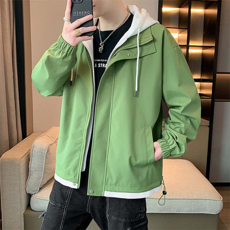 秋季现货假两件夹克男二开三防冲锋衣外套DSA157B-JK763-P68,男装夹克,电商A157B