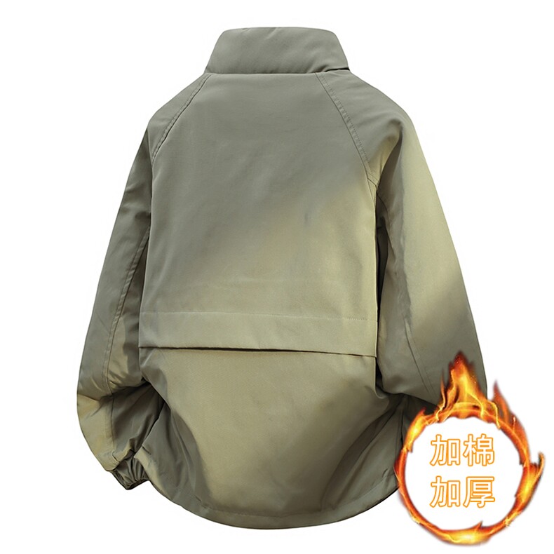 秋冬加棉加厚大码工装外套男士帅气立领夹克时尚棉服ZY802-P65,男装夹克,星座310B-3