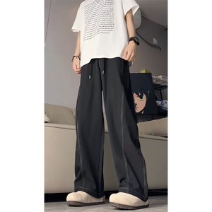 特批28 数据凉感冰丝裤明线弯刀设计感百搭宽松显瘦K5626图片