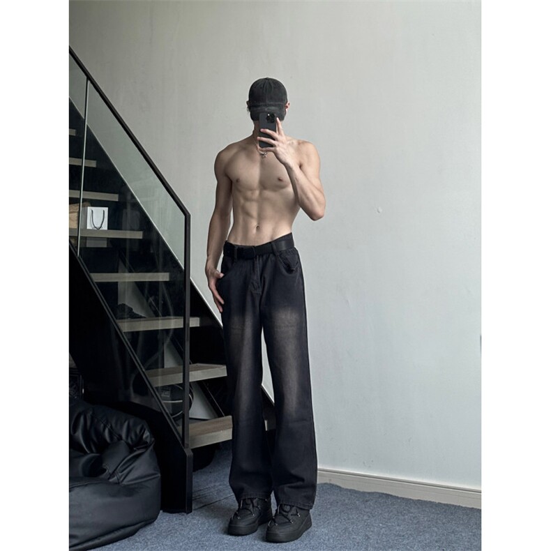 秋冬季美式高街牛仔裤男百搭休闲裤G1233/P4568,男装牛仔裤,电商D202