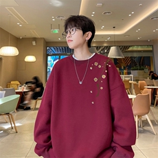 ！圆领卫衣男装港风长袖T恤男外套男WY216-特P23，男装T恤，电商B367